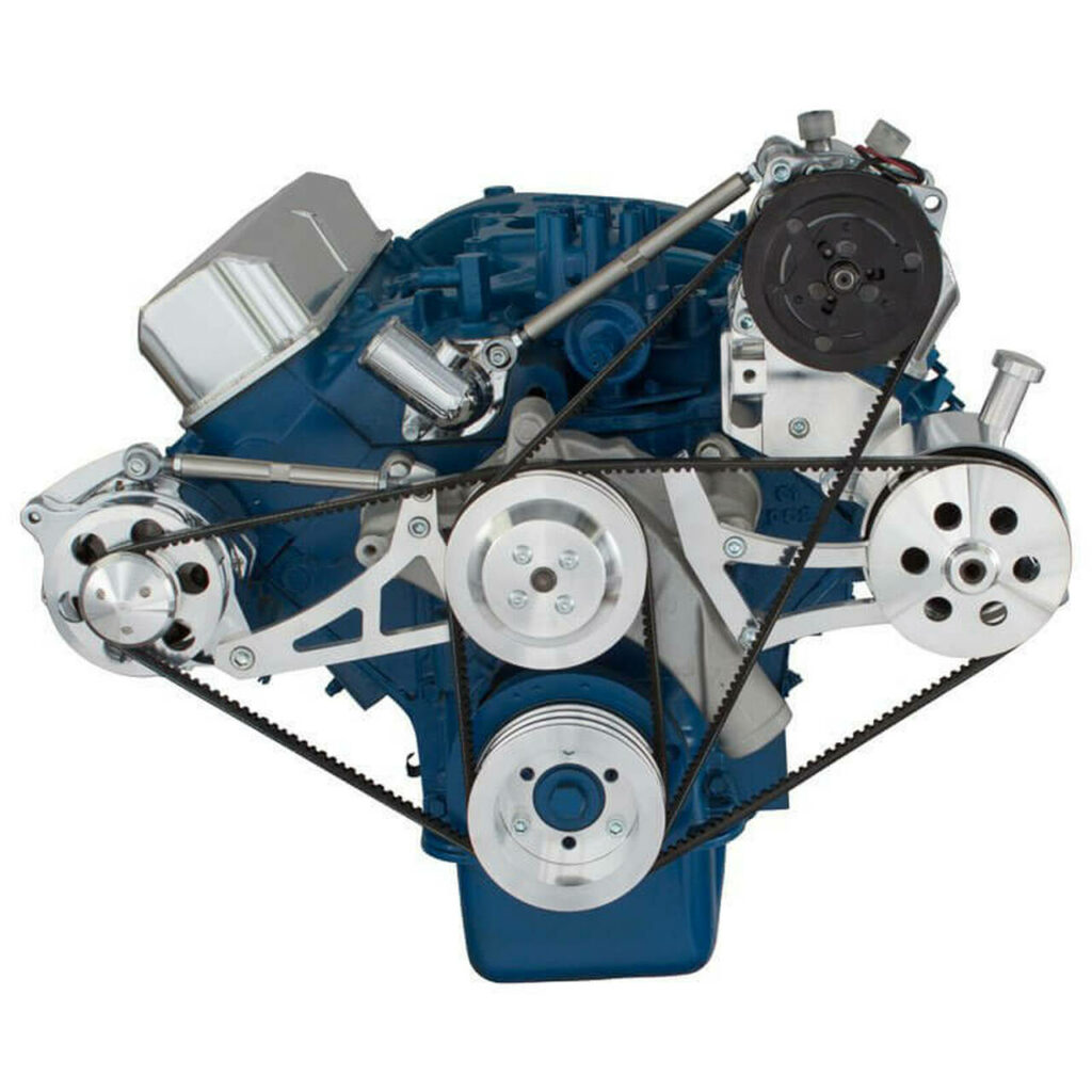 Ford 390 V-belt System - Ac, Alternator & Power Steering With Ford Pump 